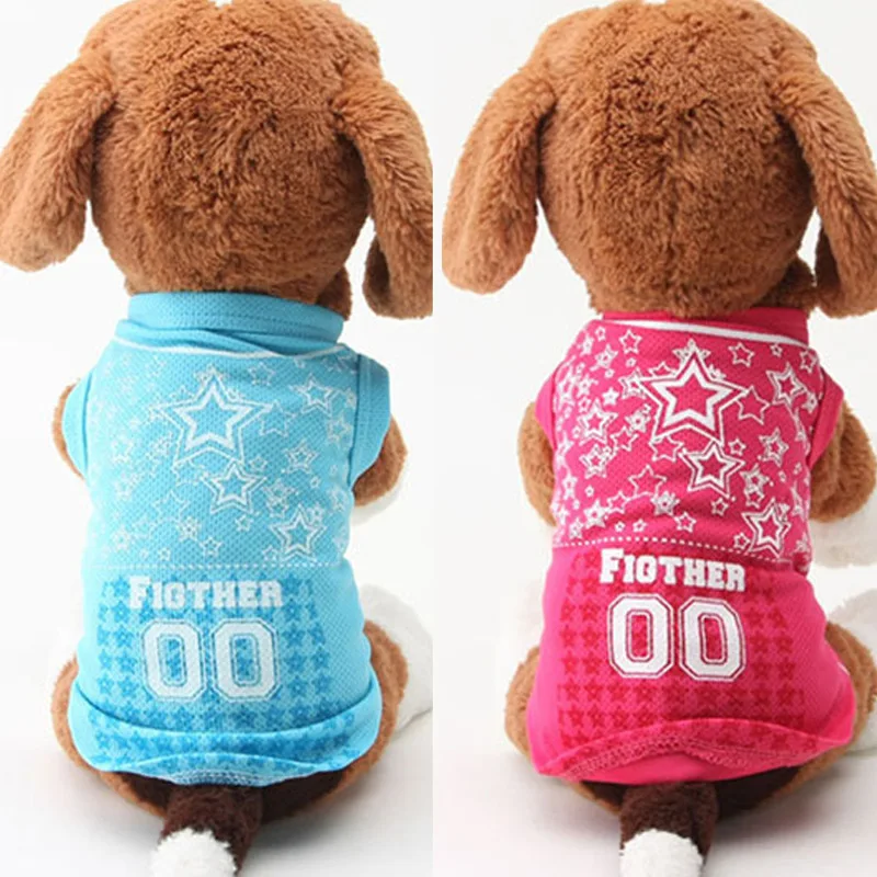 Dog clothes pet puppy clothing star T-shirt vest coats and jackets pink costume appearl for small dog manteau chiens chihuahua | Дом и сад