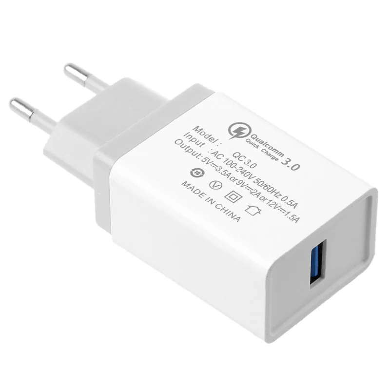 ЕС USB зарядное устройство Quick Charge 3,0 быстрое зарядное устройство QC3.0 QC2.0 18 Вт Портативный настенный USB адаптер питания Зарядка для iPhone xiaomi samsung