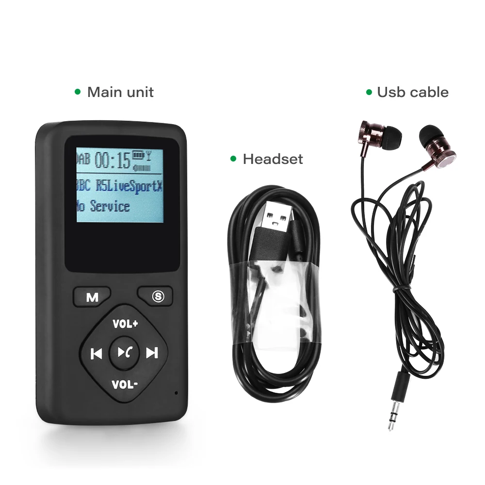 Портативный DAB/DAB + радио мини карманные цифровые радиоприемники Bluetooth 4 0 ЖК-экран
