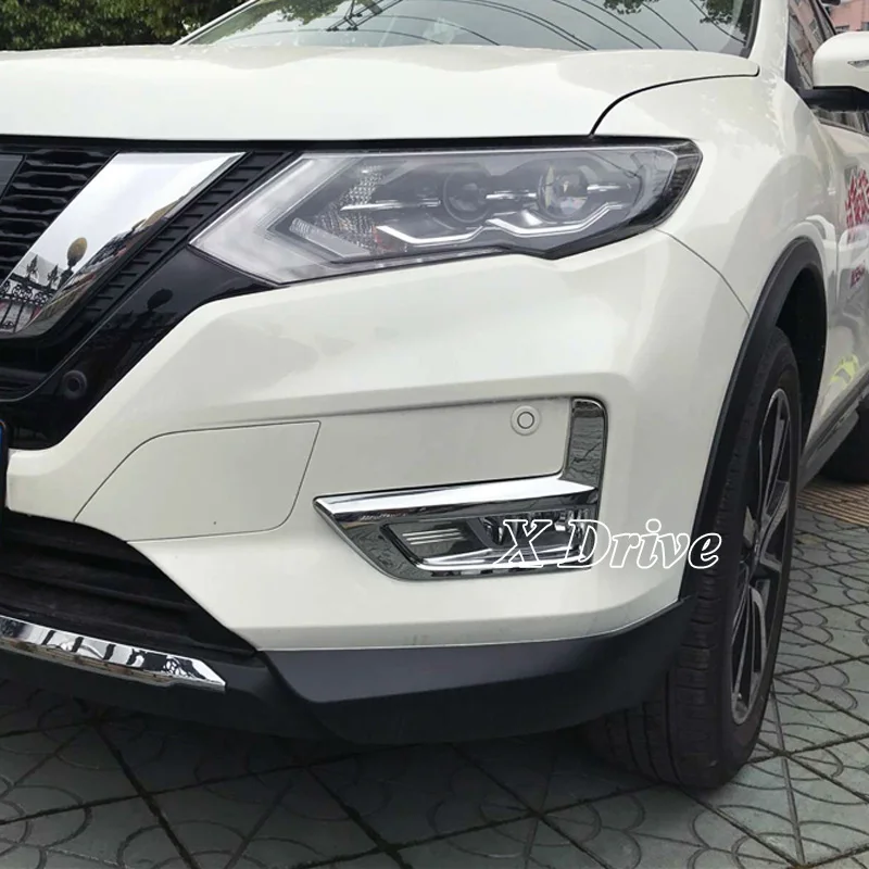 Для Nissan Rogue X Trail 2017 2018 ABS хром передняя/задняя противотуманная фара капоты отделка