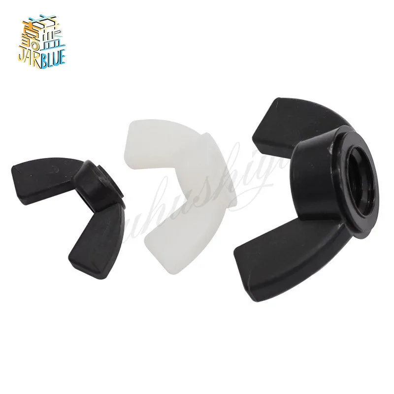 20Pcs M4 M5 M6 M8 DIN315 Hand Tighten Black And White Nylon Nut Wingnut Butterfly Ingot Plastic Wing Nuts | Обустройство дома