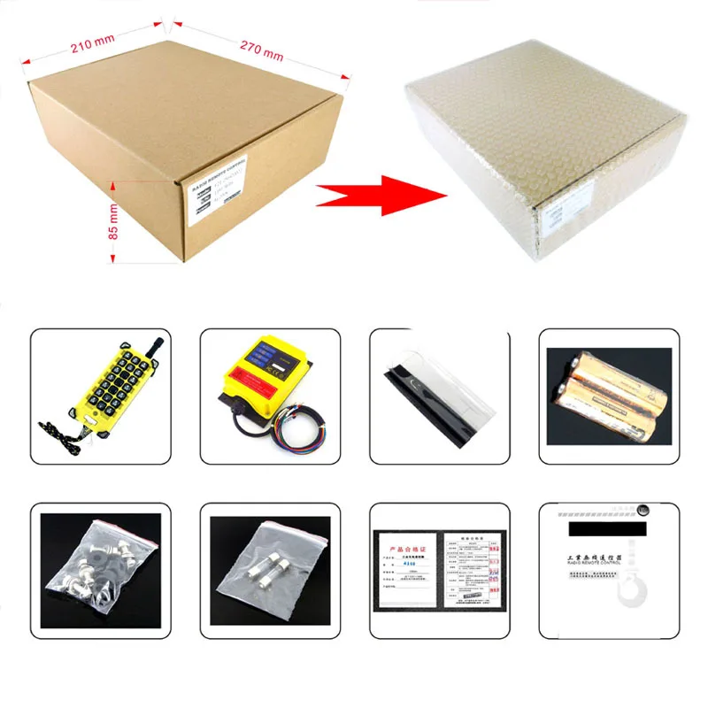 

high quality 220V AC 1 Speed 1 Transmitter 21 Channels Hoist Crane Industrial Truck Radio Remote Control System Controller