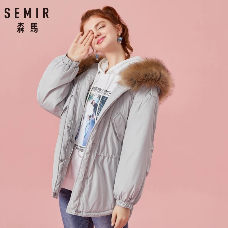 SEMIR зимняя куртка для женщин 2018 парка feminina толстые теплые пальто женские куртки