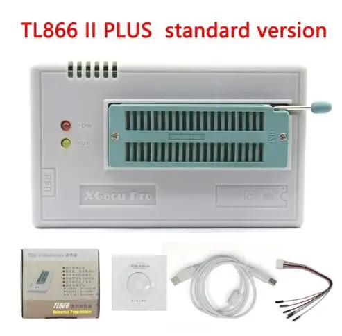 TL866 II Plus Standa V8.51 TL866II плюс универсальный Minipro программатор+ 28 адаптеров+ тестовый зажим TL866 PIC биос высокоскоростной программатор - Цвет: TL866 II Plus Standa