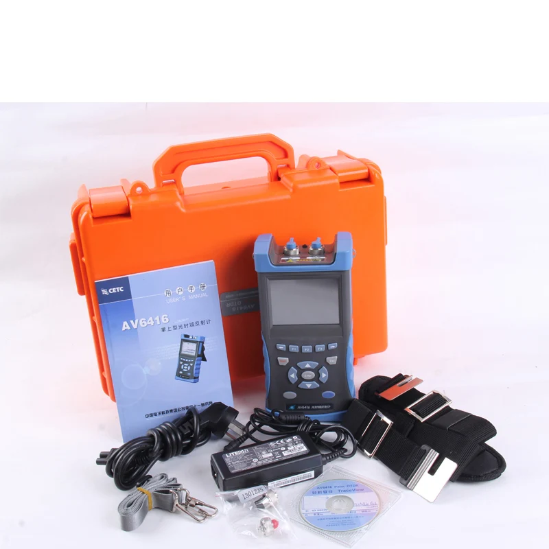 

Handheld OTDR Optical Time Domain Reflectometer AV6416 1310/1550nm 28/26dB with VFL Fiber Optic OTDR BY DHL