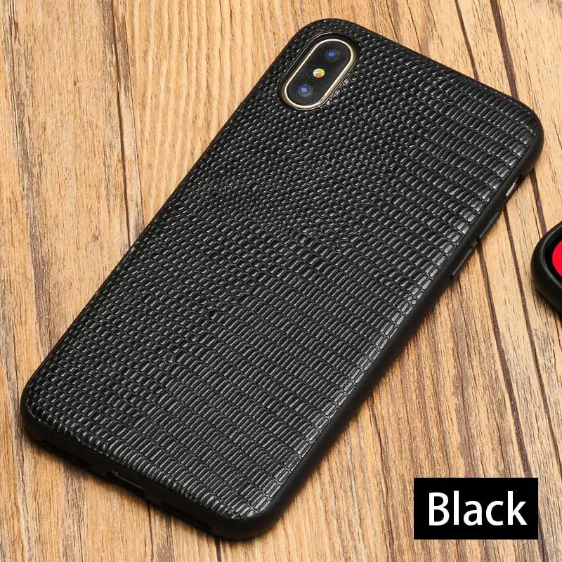 BLACK Чехол из натуральной кожи для Apple iPhone 11 11 Pro 11 Pro Max X XS Max XR 8 7 6 6S SE 360 чехол с полной защитой для 8 Plus 7 Plus - Цвет: BLACK