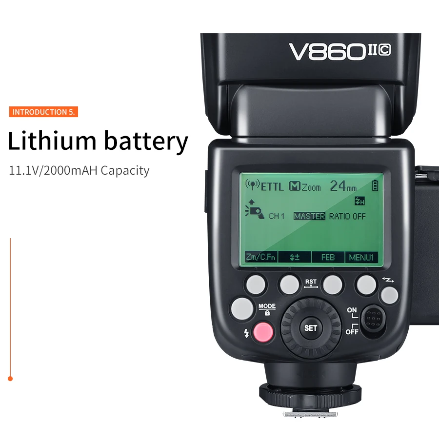 Godox VING V860II Литиевая Батарея Вспышка GN60 HSS 1/8000s ttl вспышка+ X1T триггер для Canon Nikon sony Olympus Fujifilm