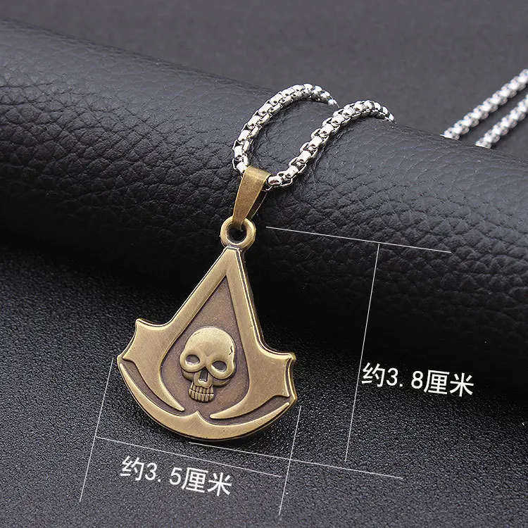 Assassins Creed ожерелье из цинкового сплава нержавеющей стали для мужчин и