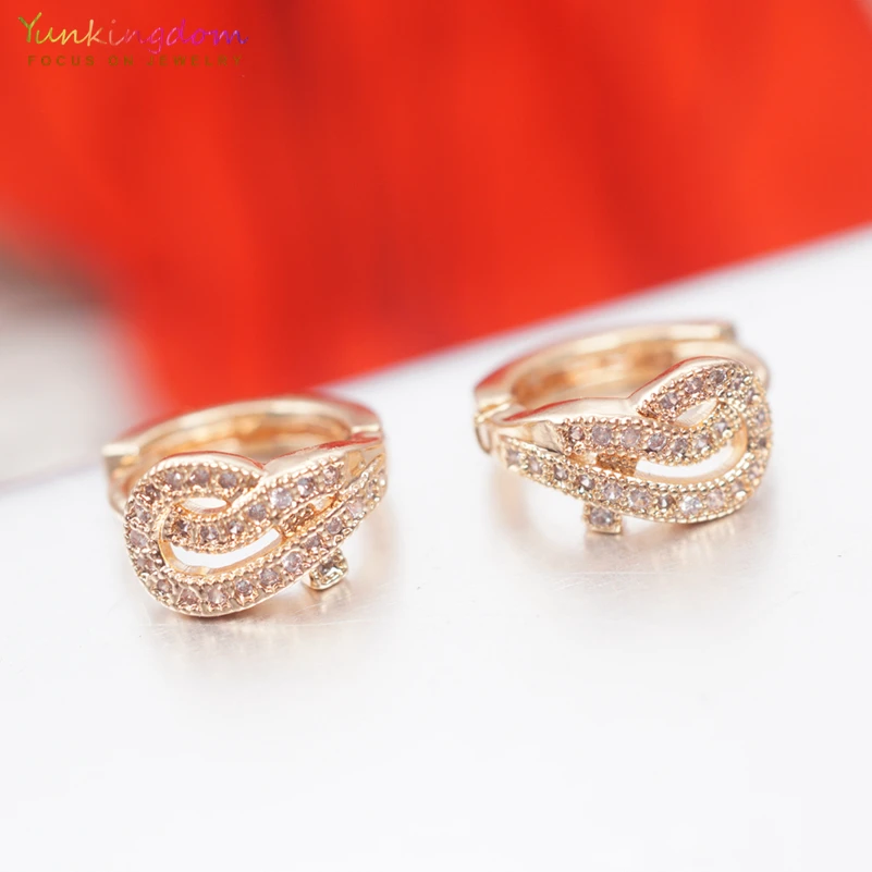 Yunkingdom стразы, маленькие серьги-кольца с кристаллами для женщин, ювелирные изделия, серьги, модные ювелирные изделия K2054