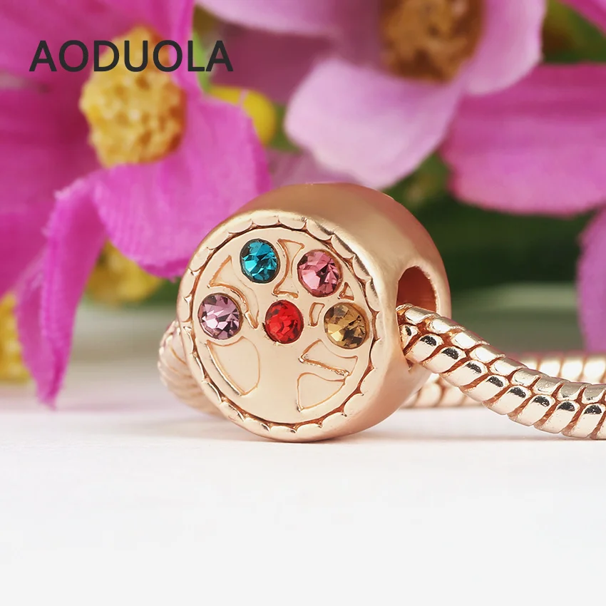 Бисер из сплава розового золота 10 шт. в партии металлические с большими