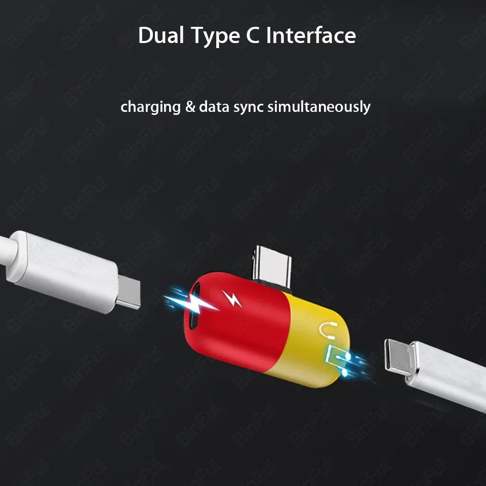 Двойной адаптер USB Type C конвертер для Xiaomi Mi 8 Leeco Huawei мобильный телефон зарядное