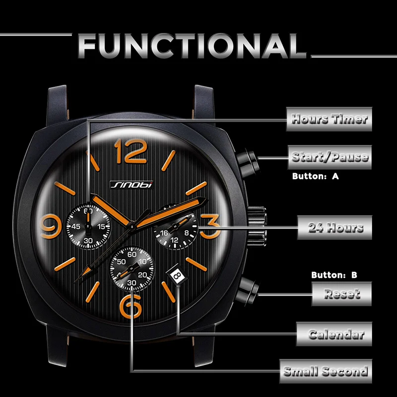 Мужские кварцевые часы с кожаным ремешком на ремешке|watch brand|watch brand menwatch f |