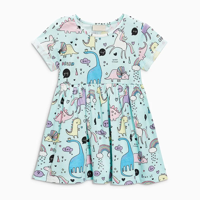 R&ampZ children's dress 2019 summer new European and American style girls cartoon princess cotton | Детская одежда и обувь