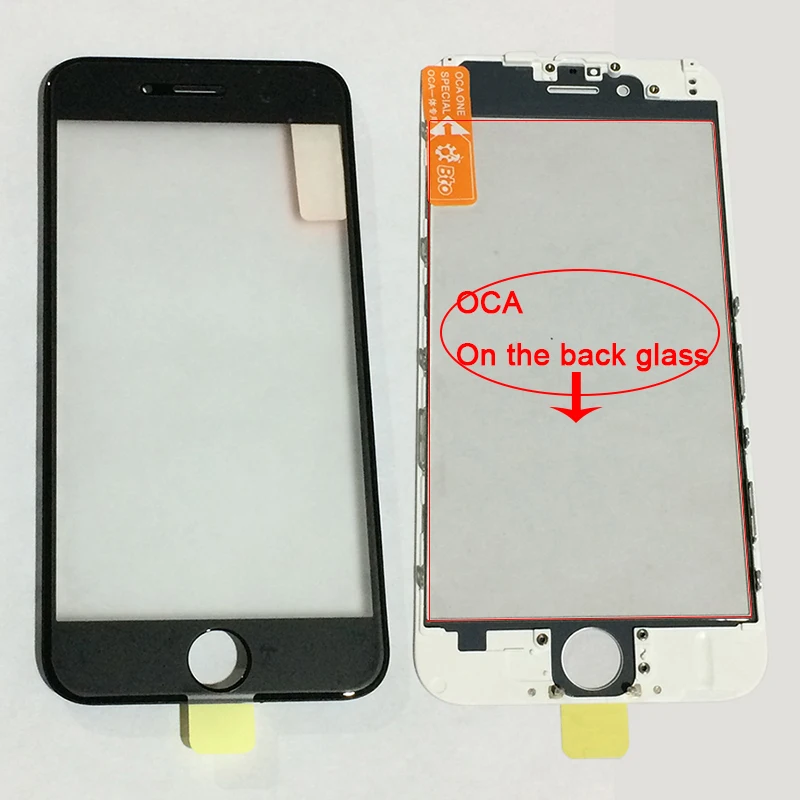 10 шт. для iPhone 6G 6 Plus ЖК передний внешний экран стеклянный объектив с рамкой корпуса