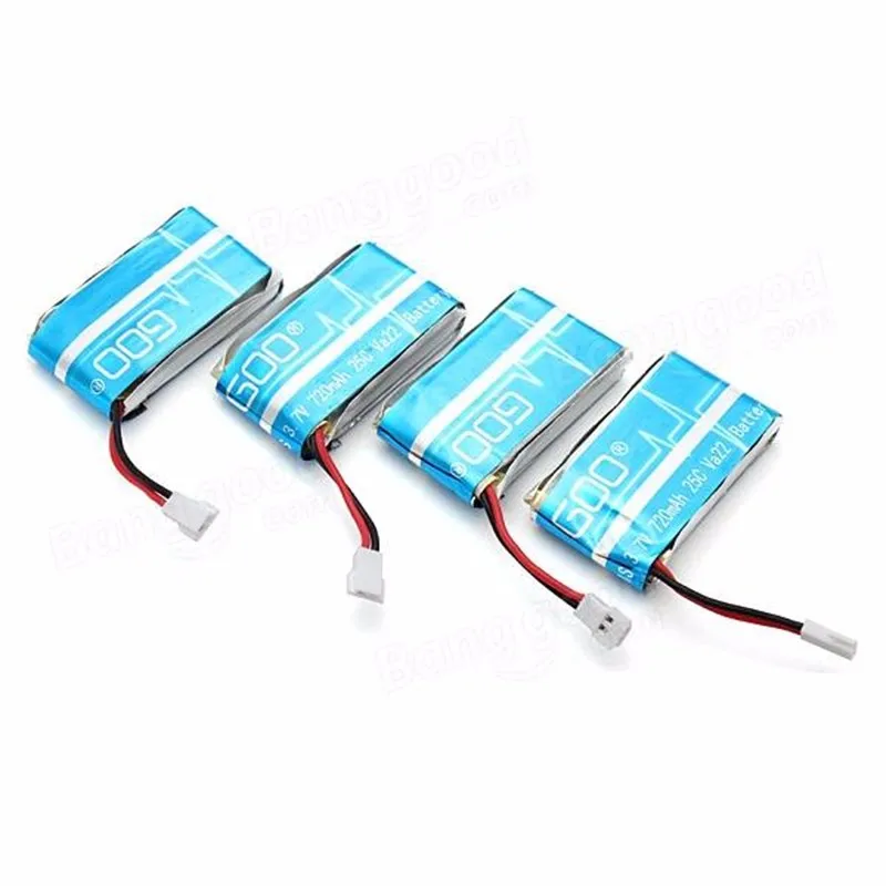 Bater&iacute;a Lipo 3,7 V 720mAh para WLtoys F949 / XK K124 RC, piezas de repuesto para avi&oacute;n, 4 Uds.-1