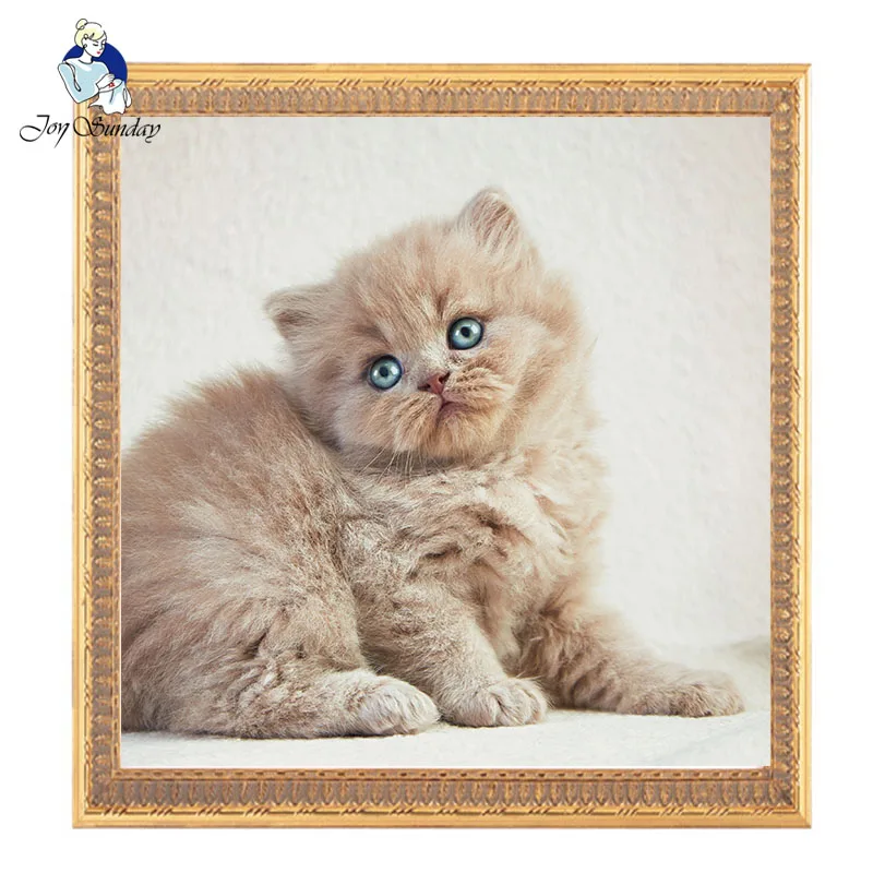 JOY SUNDAY милый жирный кот Вышивка крестиком 11CT 14CT вышивка Сделай Сам костюм