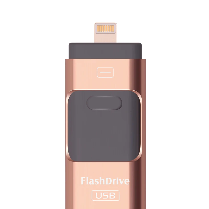 3in1 128 ГБ 64 32 16 8 Металла Подарок Флэш-Накопитель USB OTG HD Flash Disk для iPhone iPad iPod и Android Phone