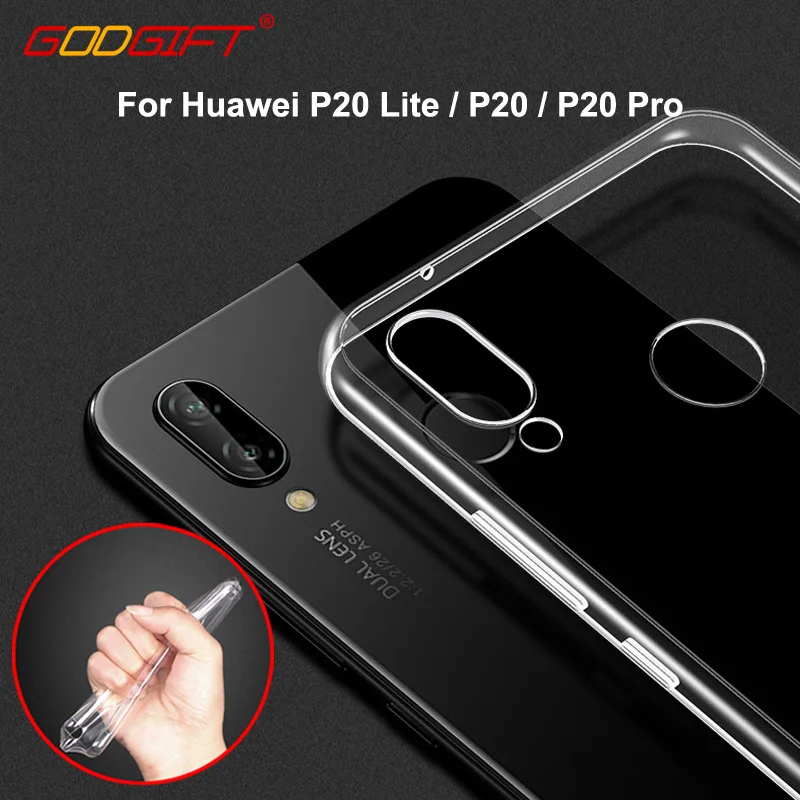 Godgift Huawei P20 Lite чехол прозрачный Роскошные P 20 силиконовый для Pro Телефонные чехлы