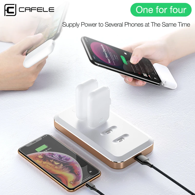 CAFELE магнитный беспроводной внешний аккумулятор для iPhone samsung Xiaomi huawei Micro usb type C