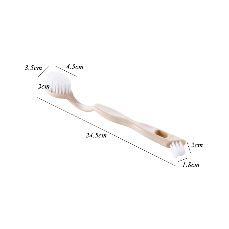 1Pc Double-end Clothes Tiles Cleaning Brush Sink Cleaner Bathroom Bathtub Cleaning Tool Plastic Boot Shoe Brush