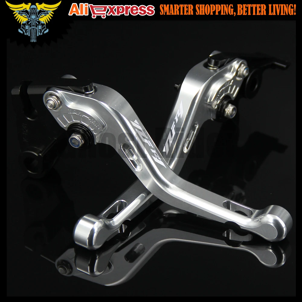 Лазерный Логотип (YZF R1) ленты CNC Алюминиевый Регулируемый 2 пальца короткие