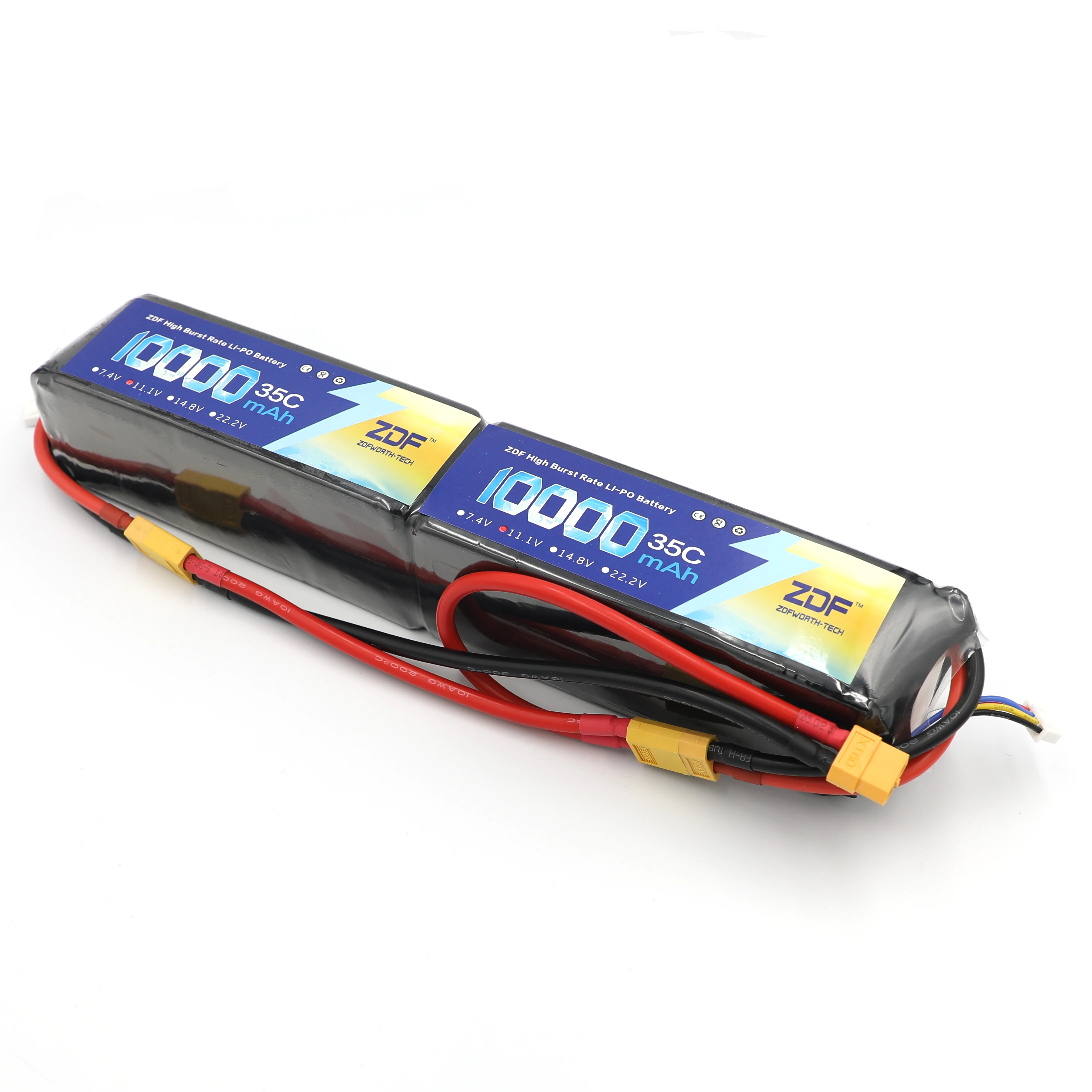 ZDF RC Lipo 6S батарея 22 2 V 10000mAh (2x3 S 11 1 v 10000 mAh) 35C Burst 70C для вертолета дрона квадрокоптера