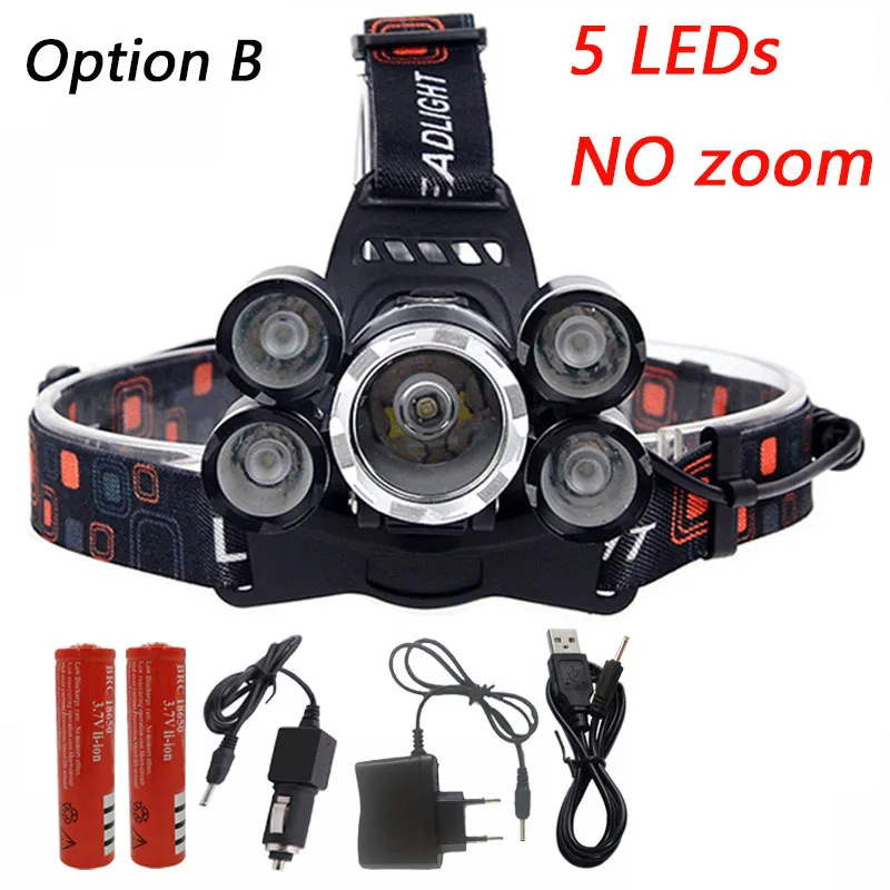 Litwod Z35 Headlight 15000 Lm headlamp CREE XML T6 LED Head Lamp Flashlight Torch head light with 18650 battery 4 mode Lanterna - Испускаемый цвет: Option B