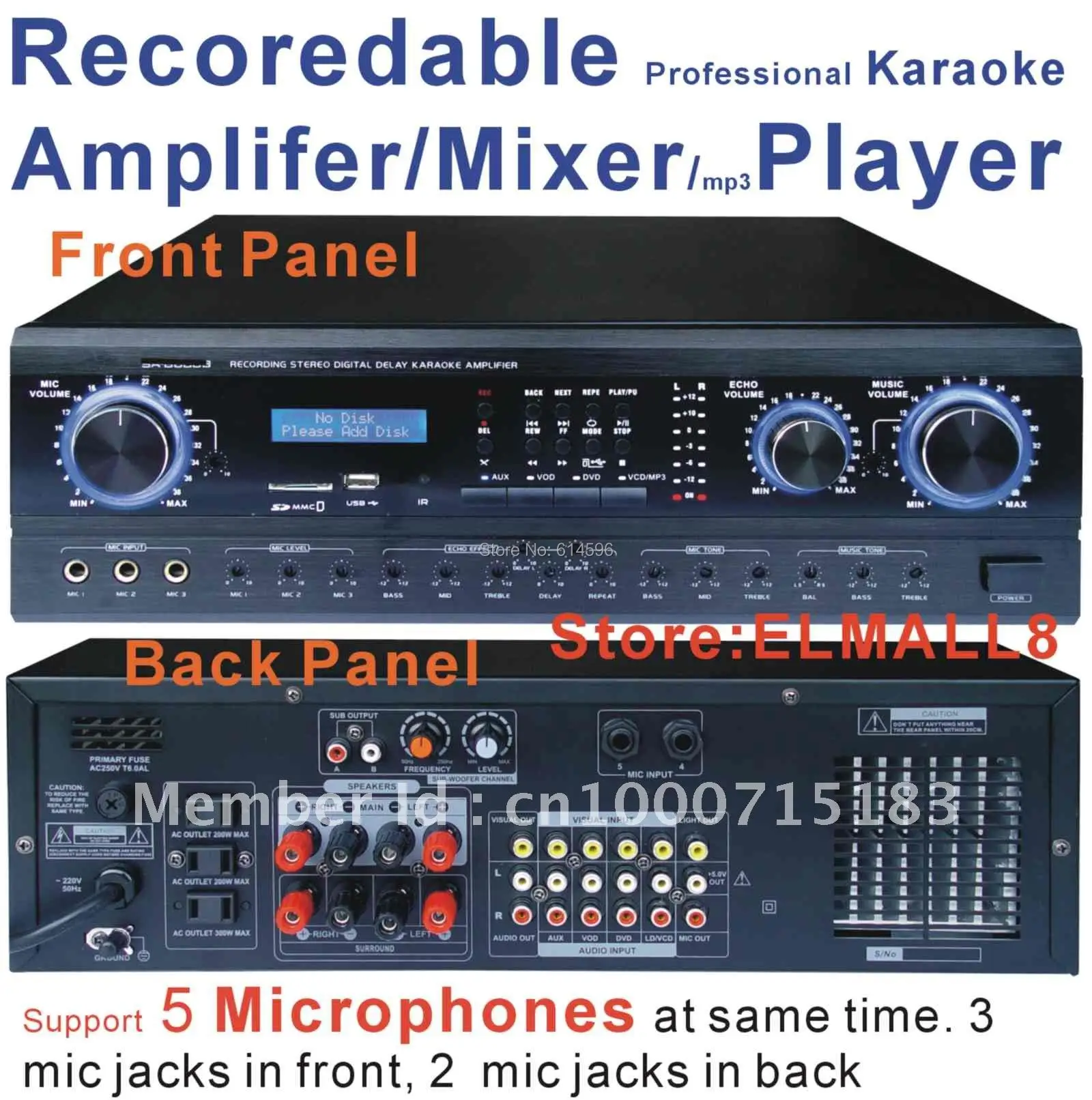 HD Караоке Jukebox Плеер Записи Системы Включают Сенсорный Экран/Караоке