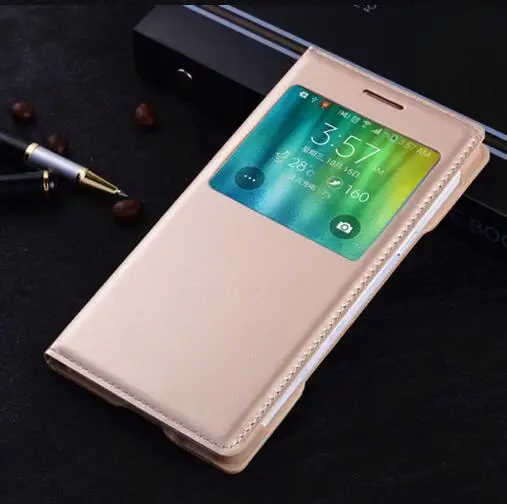 Для samsung A3 A5 A7 умный чехол с окошком для просмотра Galaxy A300 A500 A700 SM-A500F флип-чехол s кожаный полный защитный чехол для телефона