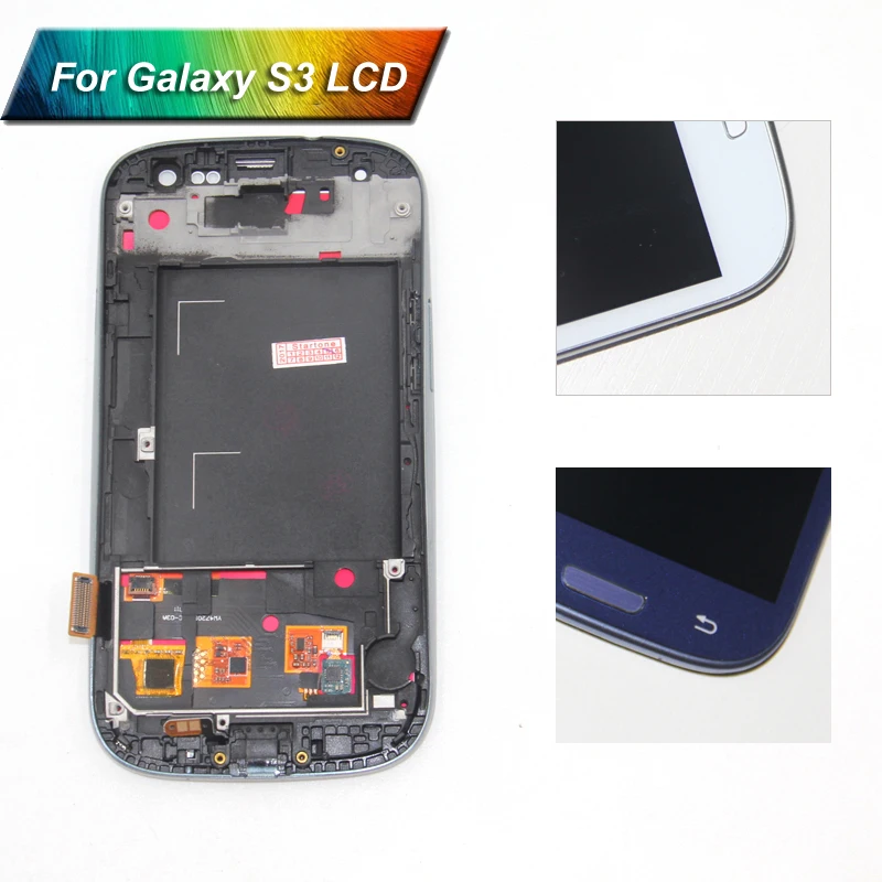 100% протестированный Синий для Samsung Galaxy S3 i9300 ЖК дисплей сенсорный экран