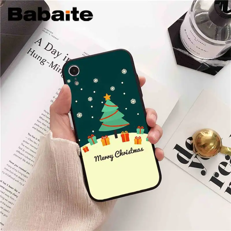 Babaite Merry Christmas Санта Клаус Олень DIY чехол для телефона для iPhone 6S 6plus 7plus 8 8Plus X Xs MAX 5 5S XR 11 11pro 11promax