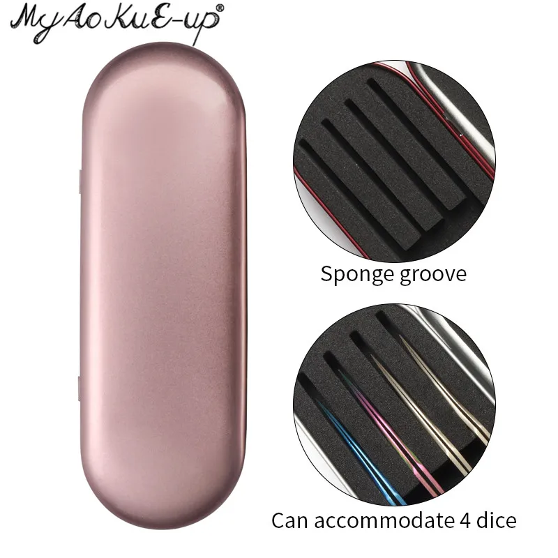 

Eyelashes Tweezers Storage Box For Eyelash extension Activated Sealed Storage Container eyelash tweezers case Makeup Tools
