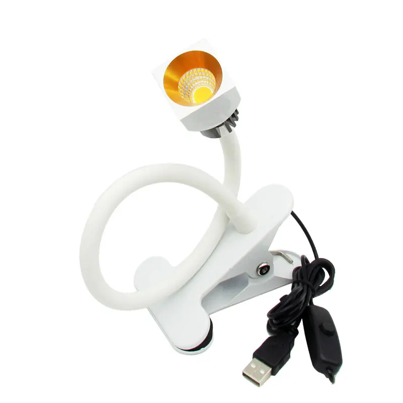 4 Mode Dimming Creative 40cm Clip USB Table Lamp On/Off Flexible LED Reading Square Desk Desktop Night Light | Освещение
