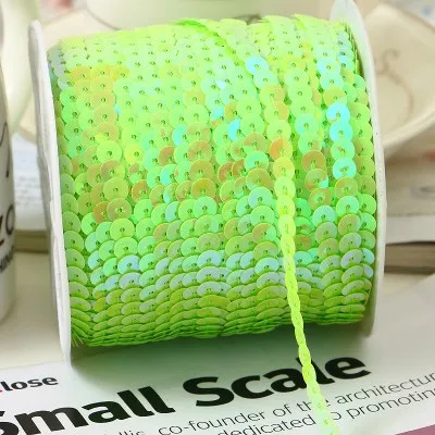 Бесплатная доставка 6 мм Красивая отделка из ленты с блестками крафт для шитья 100