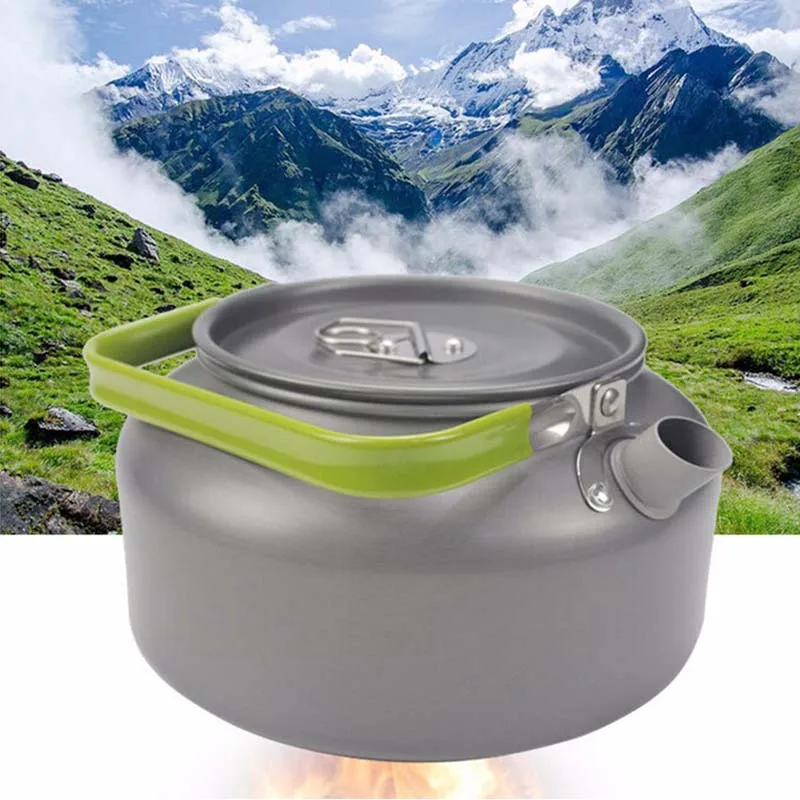 Открытый 1 2л Кемпинг портативный набор для приготовления пищи металлический