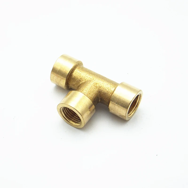 1/8 &quotBSP Женский тройник с Резьбой Тип 3 ходовой латунный трубный фитинг