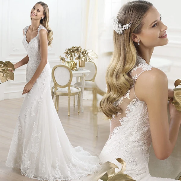 Vestido de noiva пикантное свадебное платье Кружевное белое для брак Невеста платья vestido