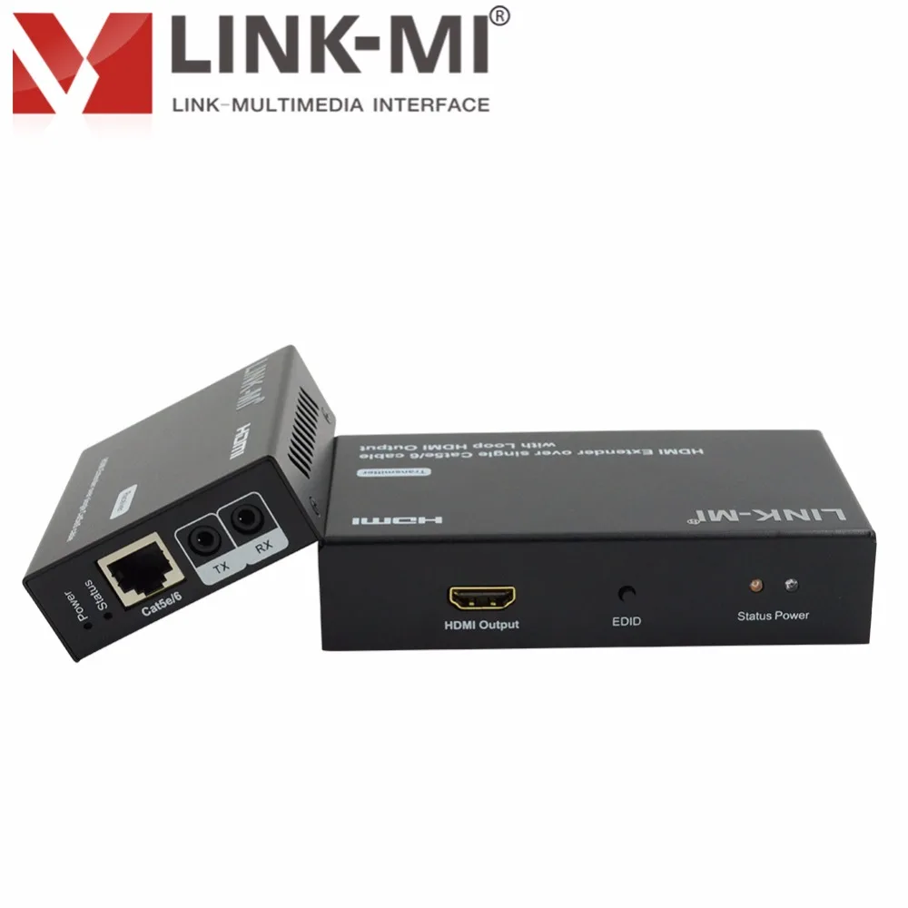 LINK MI HDMI удлинитель с одним кабелем Cat5e/6 50 м RJ45 UTP кабель петлевым выходом до Full HD 1080p