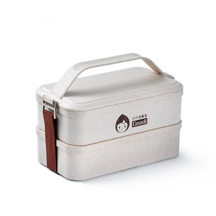 Японский стиль bento box контейнер для еды Ланч-боксы microwavable пластиковая посуда - Цвет: 14