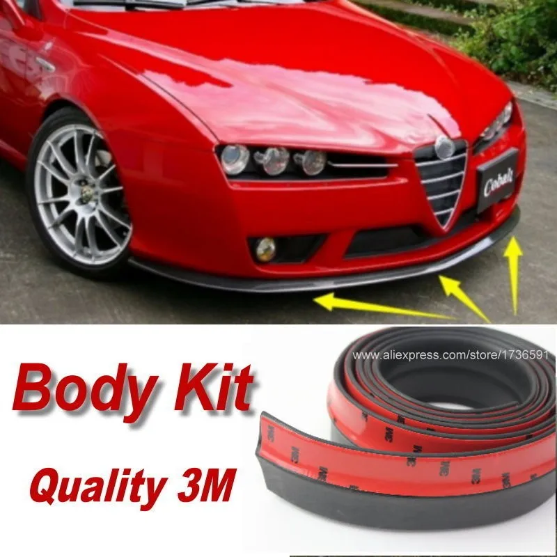 Автомобильный бампер для губ Alfa Romeo Mito 147 156 159 166 Giulietta Spider GT Alfetta Berlina спойлер бампер дефлектор Резиновая полоса