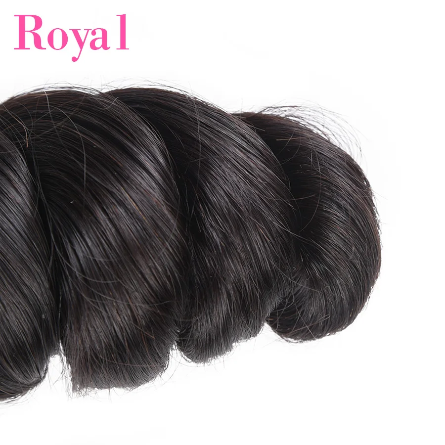 Королевский перуанские Looe волна человеческих волос 1/3/4 сплетение волос пучки 10-28 дюймов натуральный Цвет ; нескользящие босоножки Волосы remy