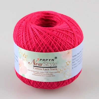 Tprpyn 10 шт. = 500 г 8# кроше хлопчатобумажная пряжа тонкая пряжа кружево хлопок пряжа ручной вязки прядильный станок вязание крючком BR1501 - Цвет: H17 rose red