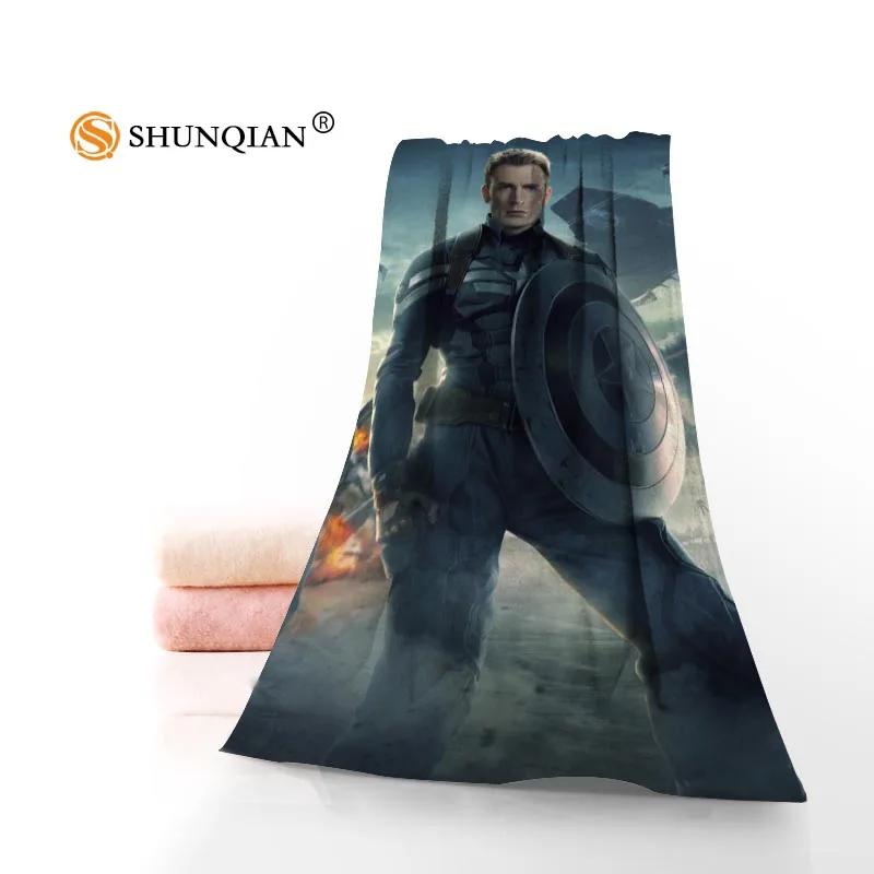 Towel Высокое качество, полотенце для лица Капитан Америка/банное полотенце на заказ, супер абсорбирующее полотенце из микрофибры s 35x75 см, 70x140 см - Цвет: Towel