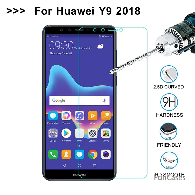 

Закаленное стекло для Huawei Y9 2018, Защитное стекло для экрана Huawei P8 P9 P20 Lite 2017 honor 9 Lite 7A 6C Pro, защитная пленка