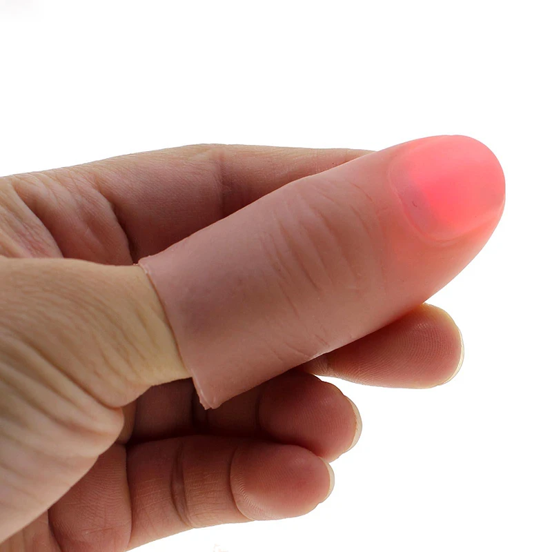 1 Pair Novelty LED Light Flashing Fingers Magic Trick Props Kids Amazing Glow Toys For Children Luminous Gifts Decoration