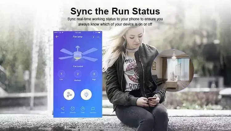 Новое поступление SONOFF iFan03 Wi-Fi потолочный вентилятор и светильник контроллер умный дом автоматизация беспроводной Wifi переключатель вентилятора работает с Alexa