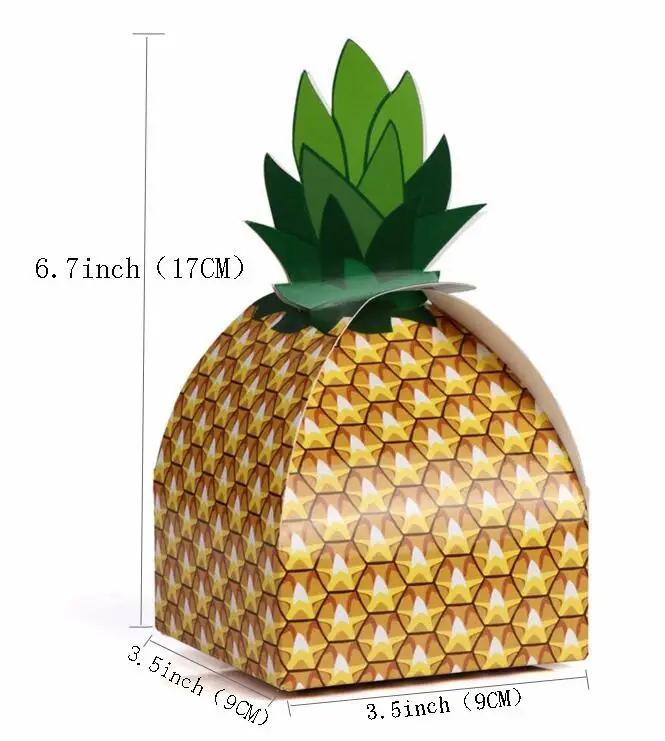 Бумажные коробки для ананасов и конфет Свадебная вечеринка конфеты торт подарки