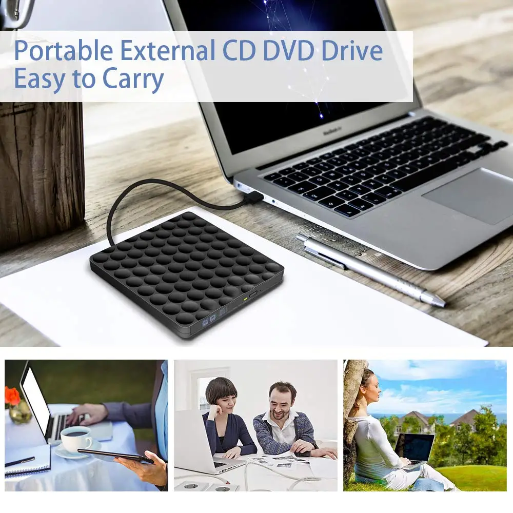 YiYaYo USB 3 0 DVD привод RW горелка Писатель CD ROM проигрыватель оптический для ноутбука hp
