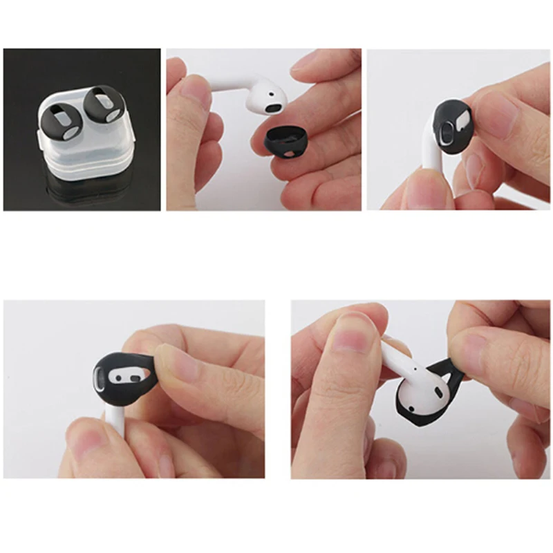 Силиконовые накладки на наушники Airpods 2 шт. пара насадок ушные вкладыши для iphone 7
