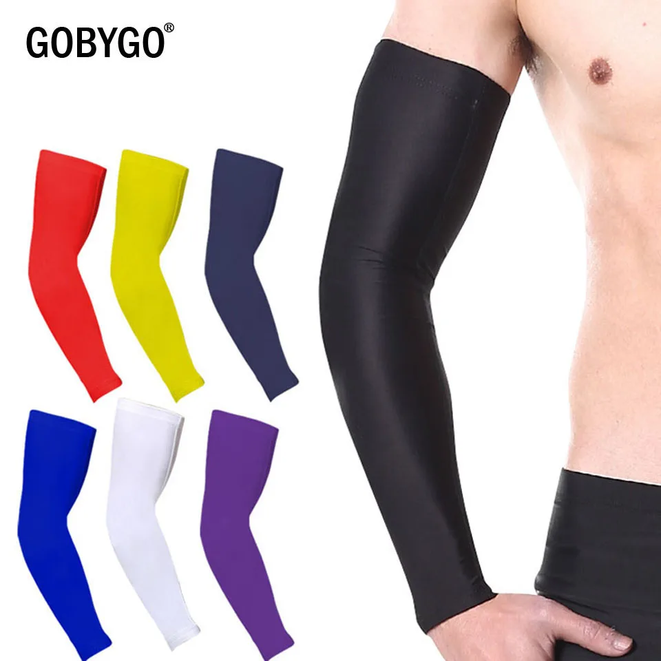 GOBYGO 1 шт. спортивный рукав ледяная ткань манга теплый летний УФ-защита Бег Баскетбол Волейбол Велоспорт солнцезащитные ленты